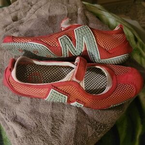 Merrell Red Sneakers with Sporty Mesh Design